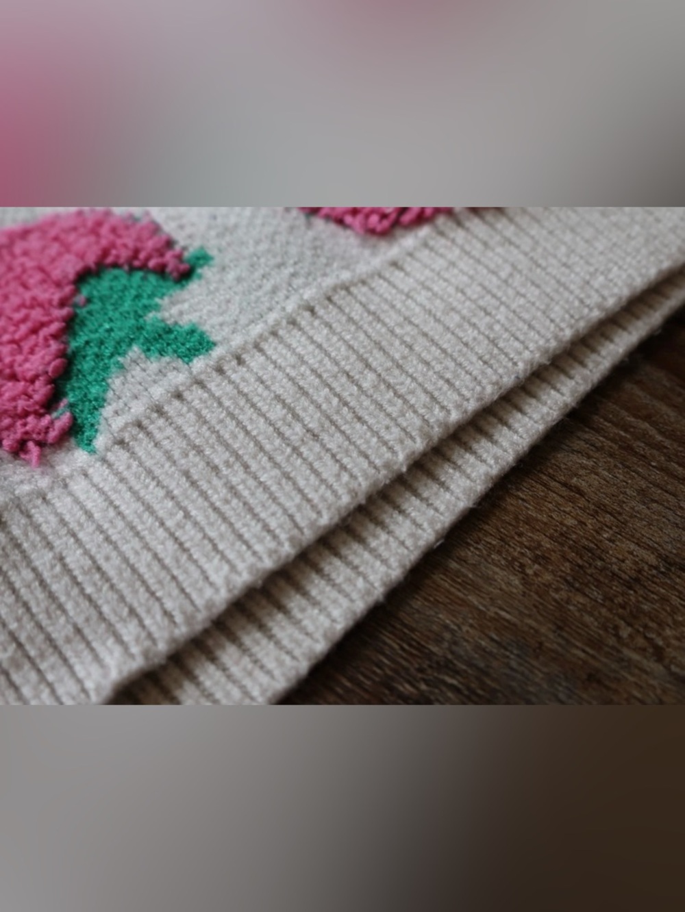 Luna Ivy Anthropologie Womens Strawberry Sweater Vest Textured Cottagecore Top M - Picture 5 of 14